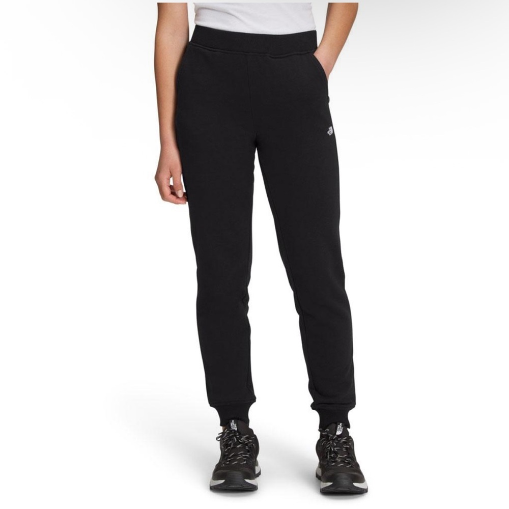 NWT Small 6/7 Girls The North Face Black Camp Fleece Joggers!